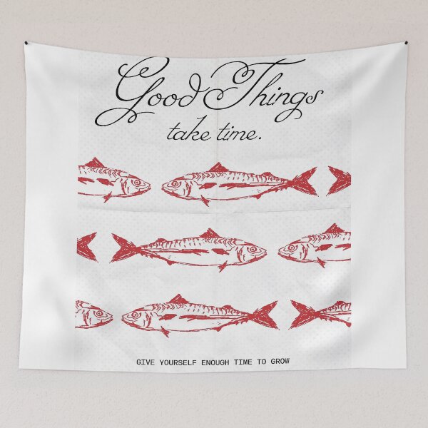 Item preview, Good Things Take Time Fish Poster designed and sold by realedesigns.