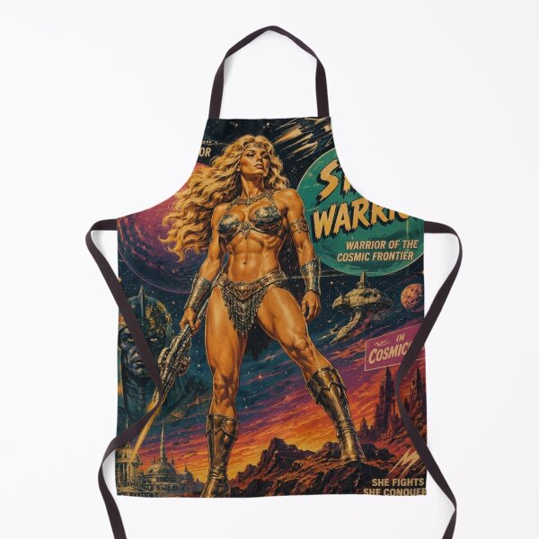 Item preview, Star Warrior Retro Sci-Fi Poster designed and sold by JonelleTshirts.
