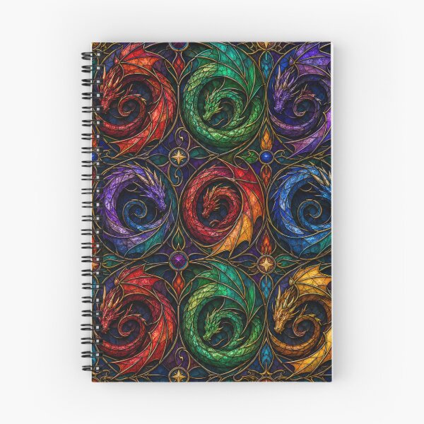 Item preview, Dragon Spiral Stained Glass Fantasy Pattern designed and sold by Dresut.