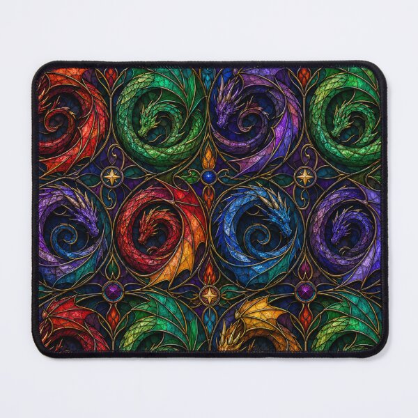 Item preview, Dragon Spiral Stained Glass Fantasy Pattern designed and sold by Dresut.