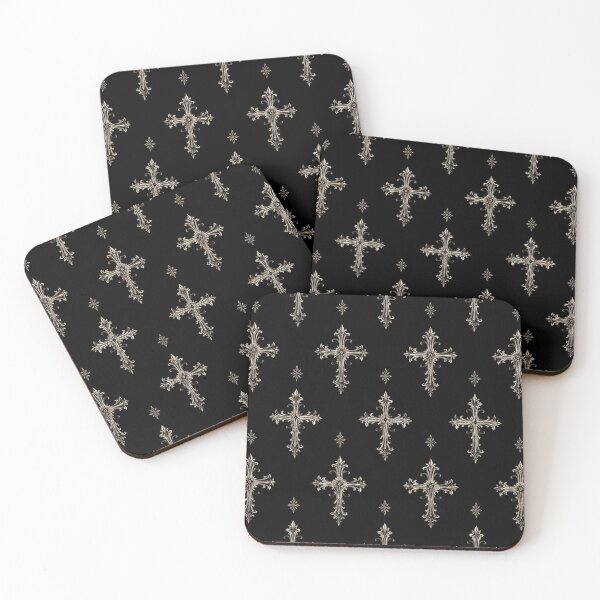 Item preview, Midnight Filigree: Antique Silver Gothic Cross Pattern designed and sold by cabuks.