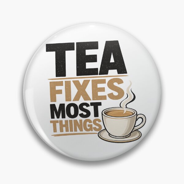 Item preview, Tea Fixes Most Things | Funny British Tea Lover Typography T-Shirt designed and sold by YoSum.
