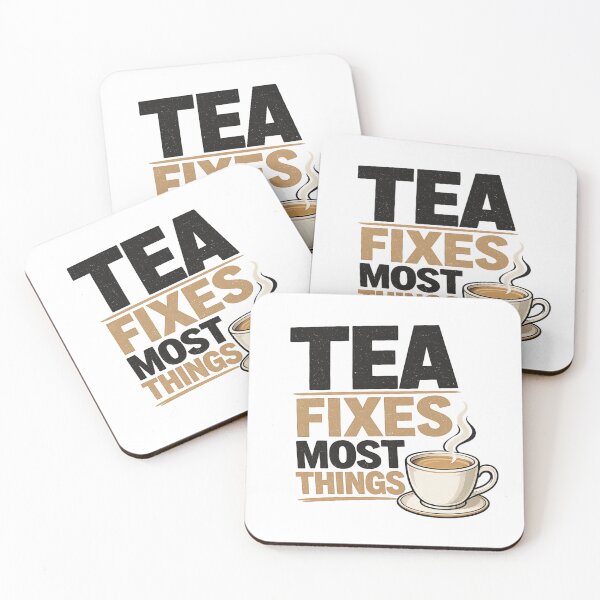 Item preview, Tea Fixes Most Things | Funny British Tea Lover Typography T-Shirt designed and sold by YoSum.
