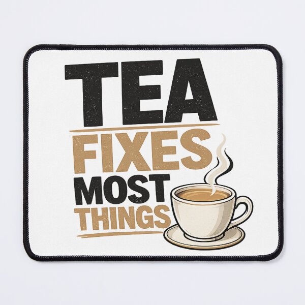 Item preview, Tea Fixes Most Things | Funny British Tea Lover Typography T-Shirt designed and sold by YoSum.