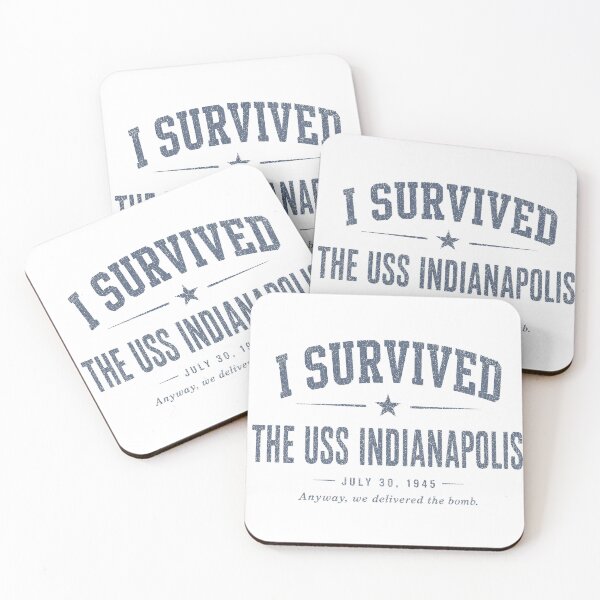Item preview, I Survived the USS Indianapolis – Light Vintage Shark Movie Inspired Shirt designed and sold by DiamondSkyShirt.