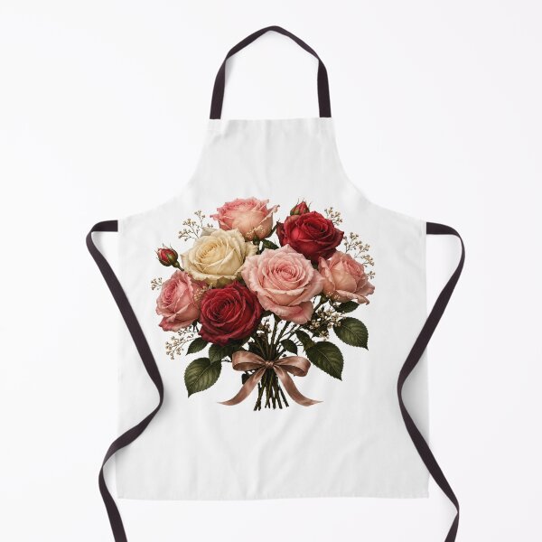 Artikelvorschau, Eleganter Rosenstrauß auf schwarzem Hintergrund – Vintage-Blumenkunst entworfen und verkauft von Joyfulfabric.