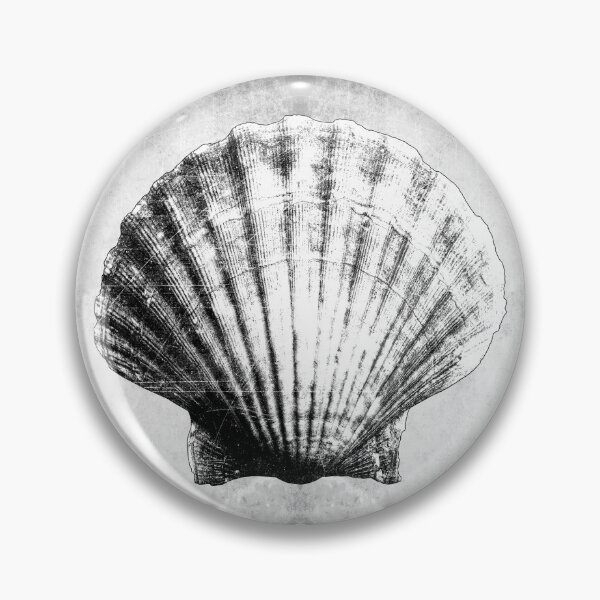 Item preview, Lions Paw Scallop Shell Dark Natural History Marine Art designed and sold by Ghoul Enterprises.