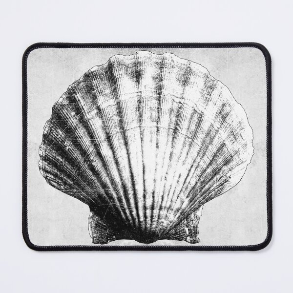 Item preview, Lions Paw Scallop Shell Dark Natural History Marine Art designed and sold by Ghoul Enterprises.