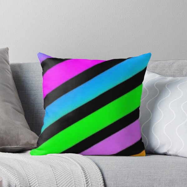 Item preview, Abstract Neon Rainbow Geometric Stripe Pattern designed and sold by Nexus Space.