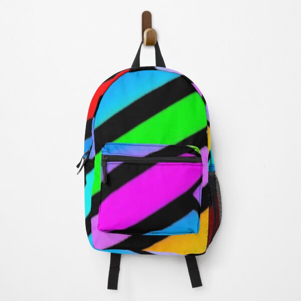 Item preview, Abstract Neon Rainbow Geometric Stripe Pattern designed and sold by Nexus Space.