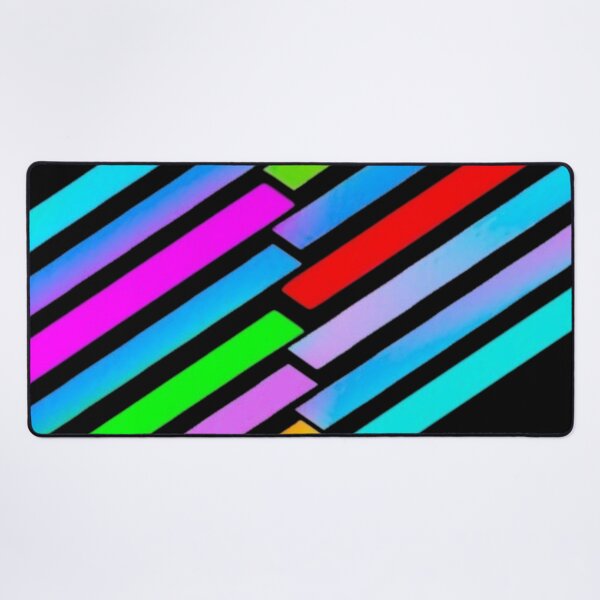 Item preview, Abstract Neon Rainbow Geometric Stripe Pattern designed and sold by Nexus Space.