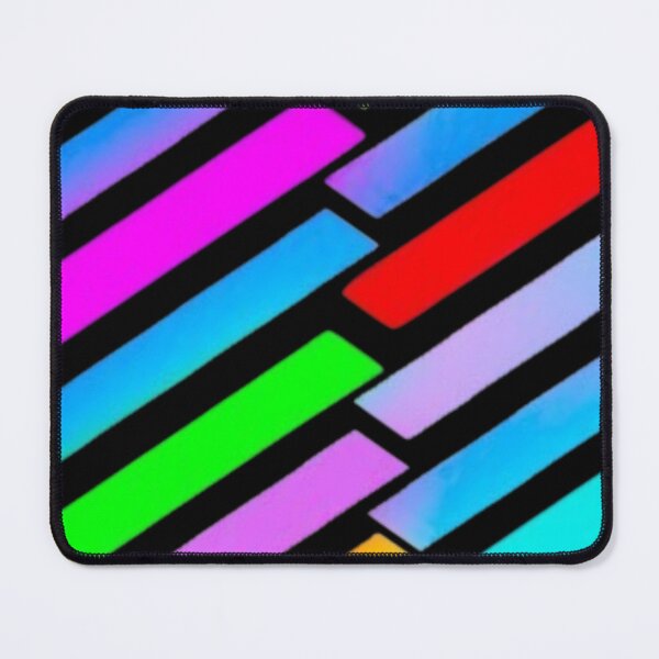 Item preview, Abstract Neon Rainbow Geometric Stripe Pattern designed and sold by Nexus Space.