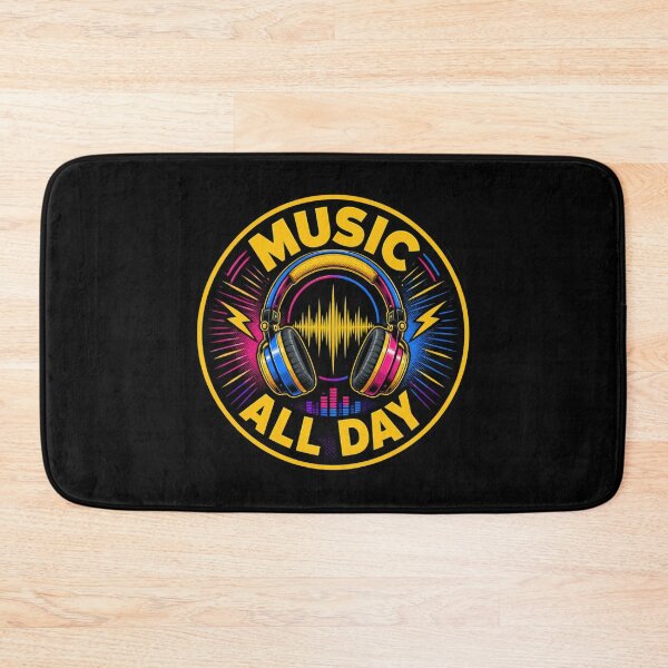 Item preview, Music All Day Headphones Soundwave Neon Music Lover Design  designed and sold by Sketchlegacy.