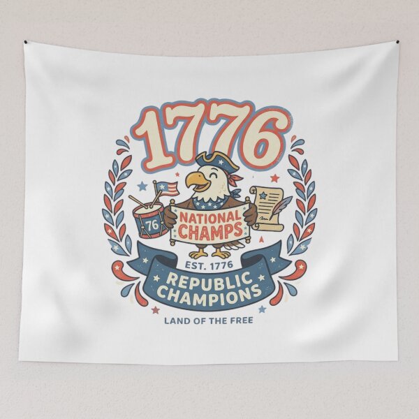 Item preview, 1776 National Champs Vintage Patriotic Eagle Cartoon designed and sold by Wear Sculpt.