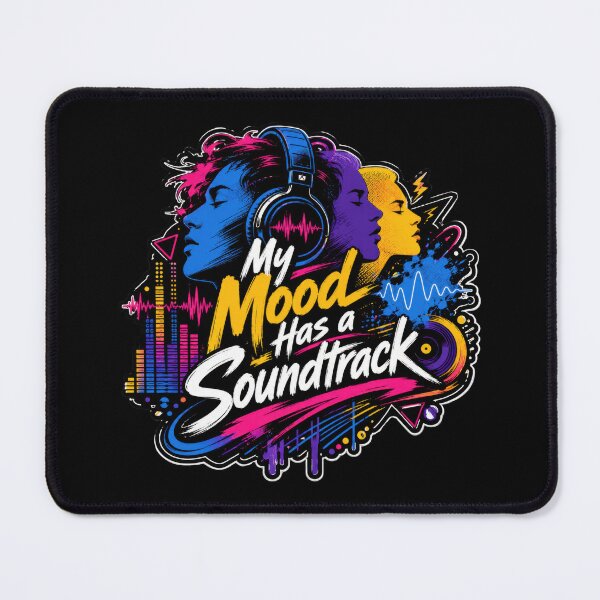 Item preview, My Mood Has a Soundtrack Neon Music Sticker designed and sold by Sketchlegacy.