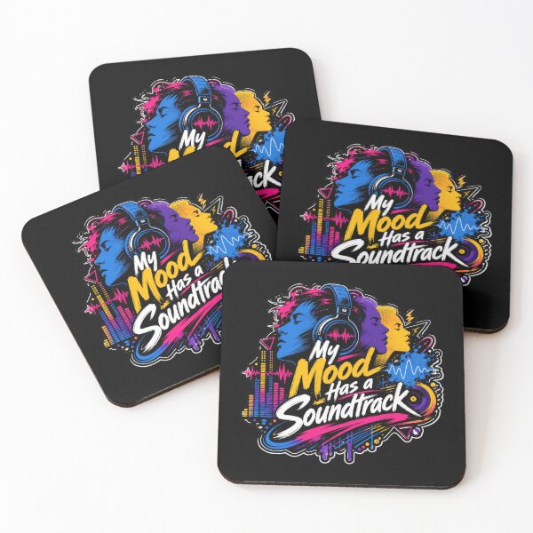 Item preview, My Mood Has a Soundtrack Neon Music Sticker designed and sold by Sketchlegacy.