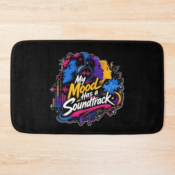 Item preview, My Mood Has a Soundtrack Neon Music Sticker designed and sold by Sketchlegacy.
