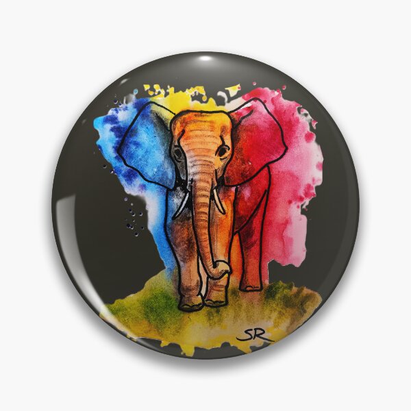 Item preview, Vibrant Watercolor Abstract Elephant Illustration designed and sold by ArtistsAtticWI.