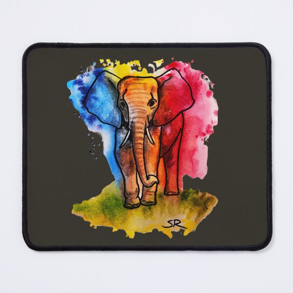 Item preview, Vibrant Watercolor Abstract Elephant Illustration designed and sold by ArtistsAtticWI.