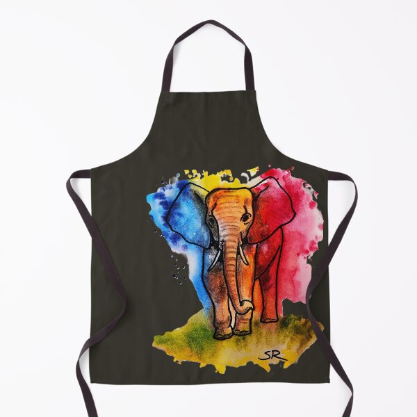 Item preview, Vibrant Watercolor Abstract Elephant Illustration designed and sold by ArtistsAtticWI.