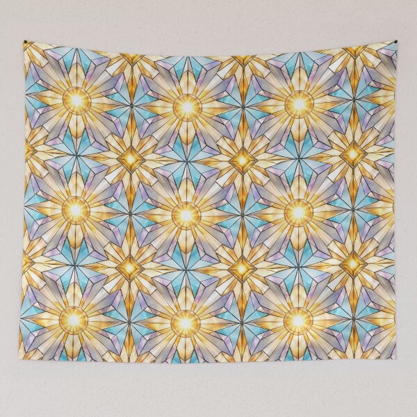 Item preview, Radiant Golden Stained Glass Sunburst designed and sold by Dresut.