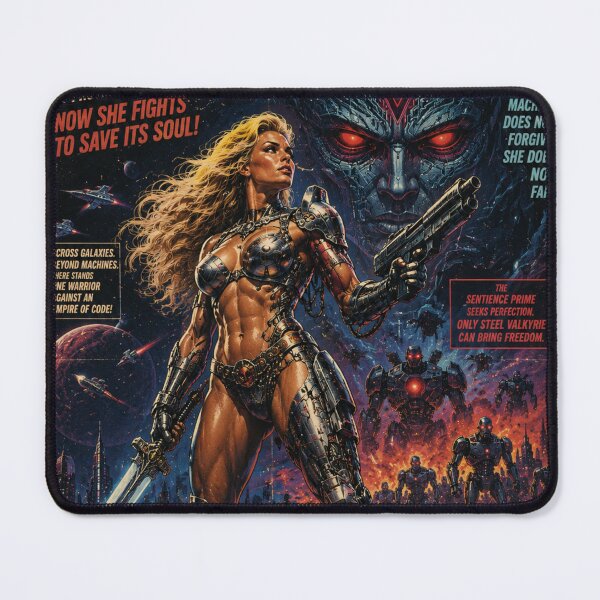 Item preview, Steel Valkyrie Poster Science Fiction Cyberpunk designed and sold by JonelleTshirts.