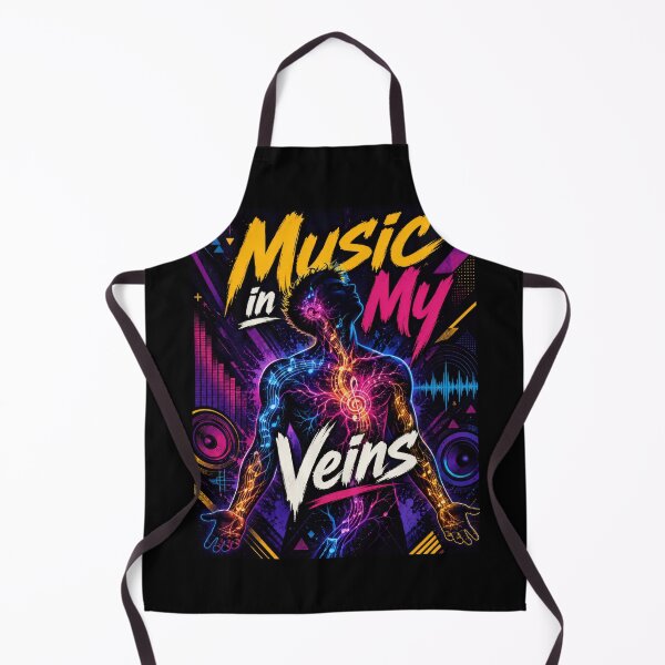 Item preview, Music In My Veins Neon Sound Energy Poster designed and sold by Sketchlegacy.