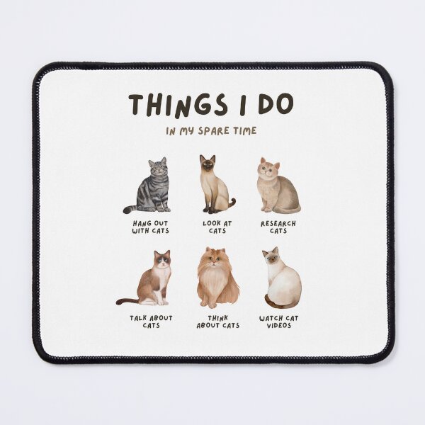 Item preview, Things I Do In My Spare Time - Funny Cat Breed Chart designed and sold by THE_OPULENCE.