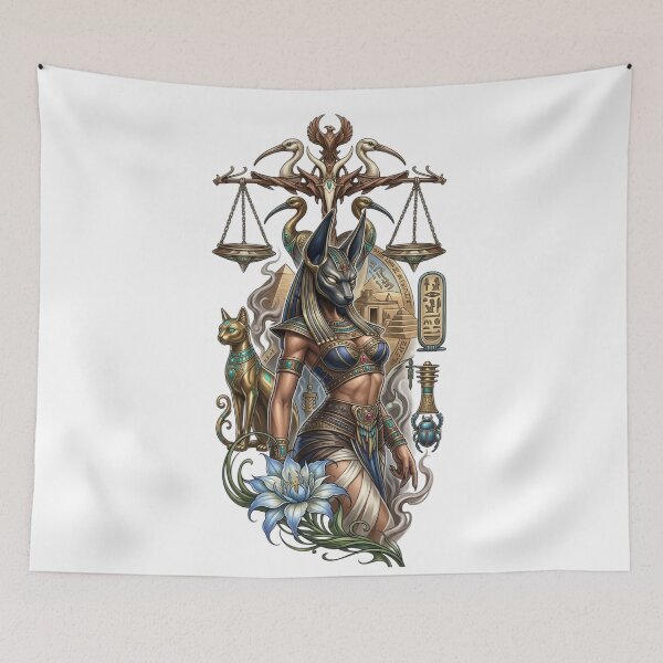 Item preview, Female Anubis Goddess | Ancient Egyptian Mythology and Sacred Symbols Art designed and sold by Queen Cleopatra.
