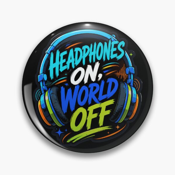 Item preview, Headphones On World Off Neon Music designed and sold by Sketchlegacy.