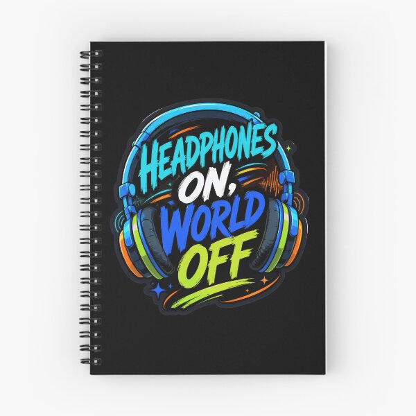 Item preview, Headphones On World Off Neon Music designed and sold by Sketchlegacy.
