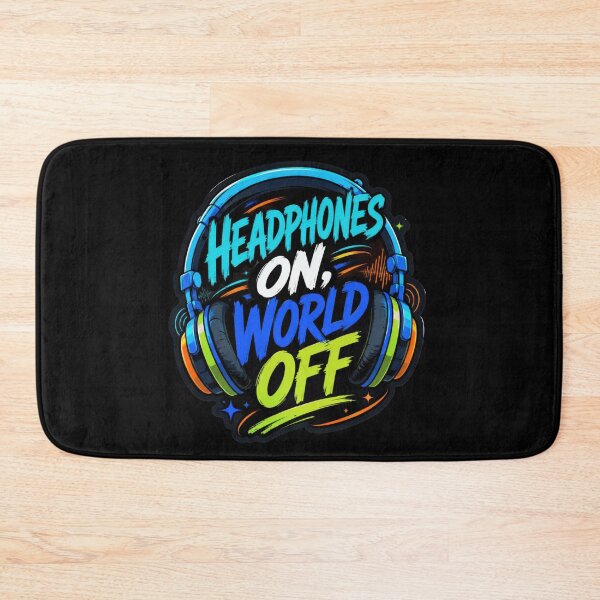 Item preview, Headphones On World Off Neon Music designed and sold by Sketchlegacy.