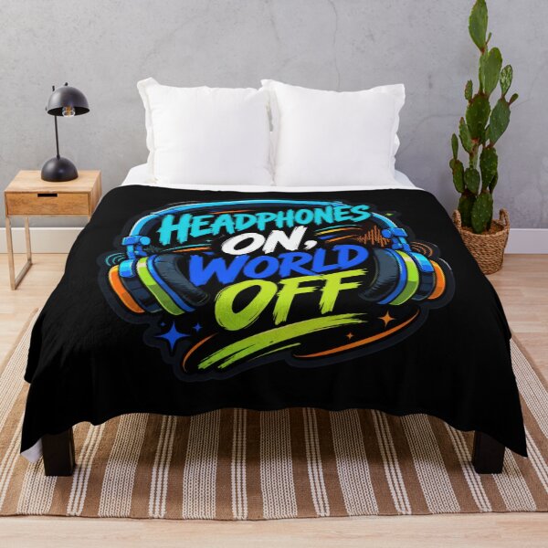 Item preview, Headphones On World Off Neon Music designed and sold by Sketchlegacy.
