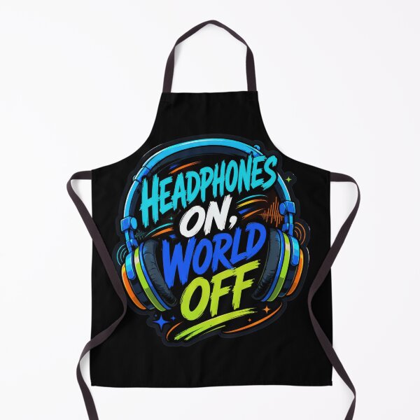Item preview, Headphones On World Off Neon Music designed and sold by Sketchlegacy.