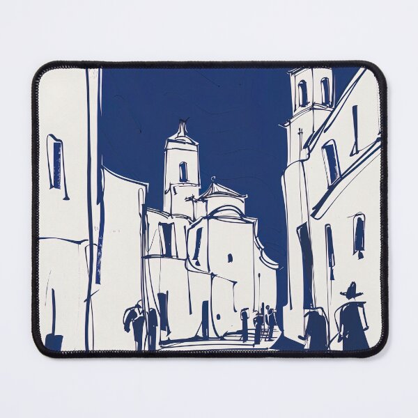 Item preview, Cádiz, Spain - Blue Abstract Art designed and sold by shadow-bloom.
