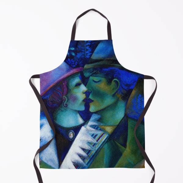 Item preview, Green Lovers by Marc Chagall - Expressionist Romantic Couple Painting for Vintage Art Lovers designed and sold by RickE.