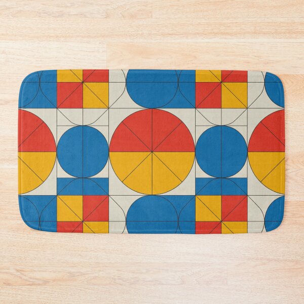 Item preview, Bold Bauhaus Geometric Pattern | Primary Colour Circle Seamless Repeat designed and sold by Midnight Veil Designs.