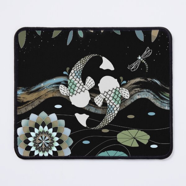 Item preview, Yin Yang Zen Lucky Koi Fish Mandala designed and sold by Karin Taylor.