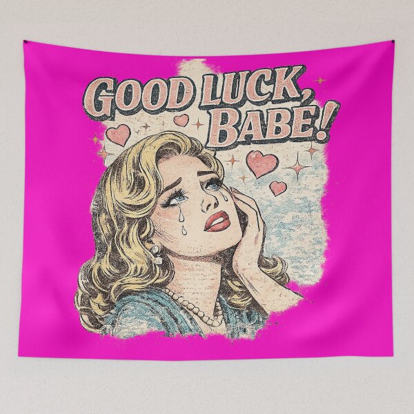 Item preview, Good Luck, Babe! Vintage Romance Comic Shirt – Retro Pop Art Heartbreak Tee designed and sold by DiamondSkyShirt.