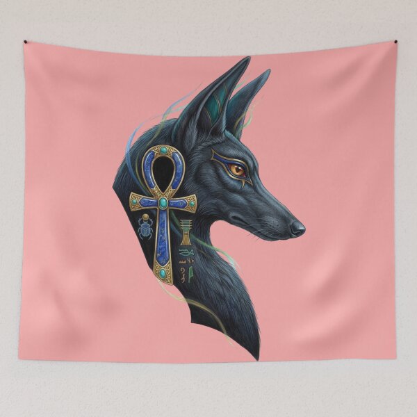Item preview, Anubis God of the Afterlife Ancient Egyptian Jackal Guardian Mythology Art designed and sold by Queen Cleopatra.