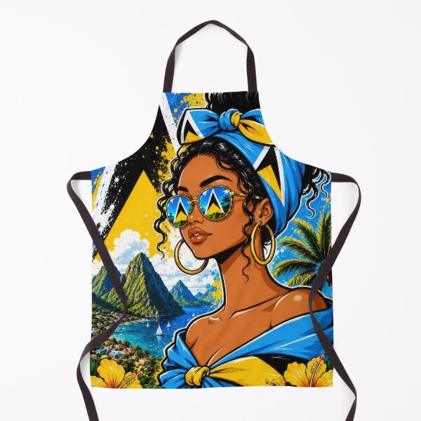 Item preview, St Lucian Girl Saint Lucia Flag Proud Saint Lucian designed and sold by scicilysimonee.