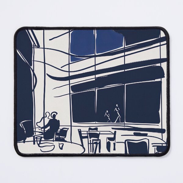 Item preview, Cafeteria - Blue Abstract Art designed and sold by shadow-bloom.