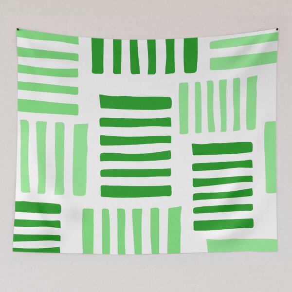 Item preview, Green And Lime Scatter Line Pattern On White designed and sold by DEC02.
