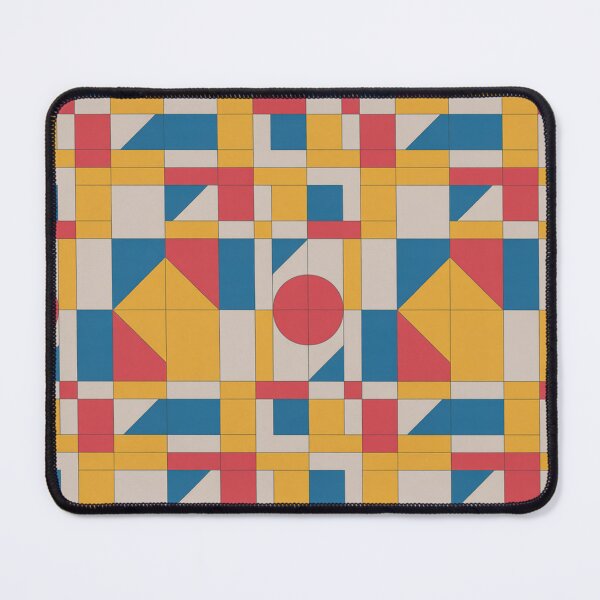 Item preview, Bold Bauhaus Geometric Pattern | Primary Colour Grid Seamless Repeat designed and sold by Midnight Veil Designs.