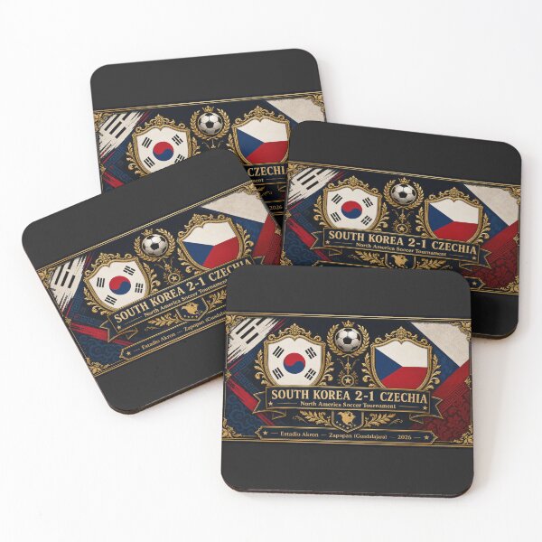Item preview, Vintage Arwork of South Korea vs Czechia Soccer Match designed and sold by BrickByDream.
