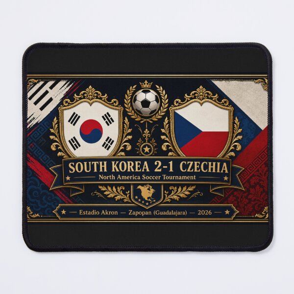 Item preview, Vintage Arwork of South Korea vs Czechia Soccer Match designed and sold by BrickByDream.