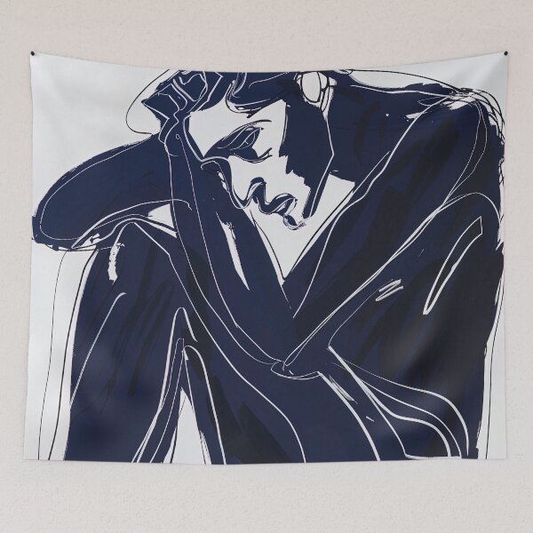 Item preview, Cain - Blue Abstract Art designed and sold by shadow-bloom.