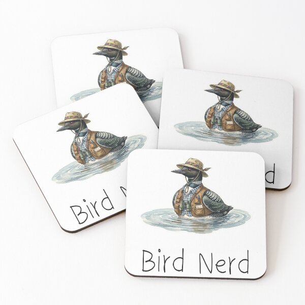 Item preview, Bird Nerd Loon - Cute Watercolor Birdwatching designed and sold by Ink & Void Co..