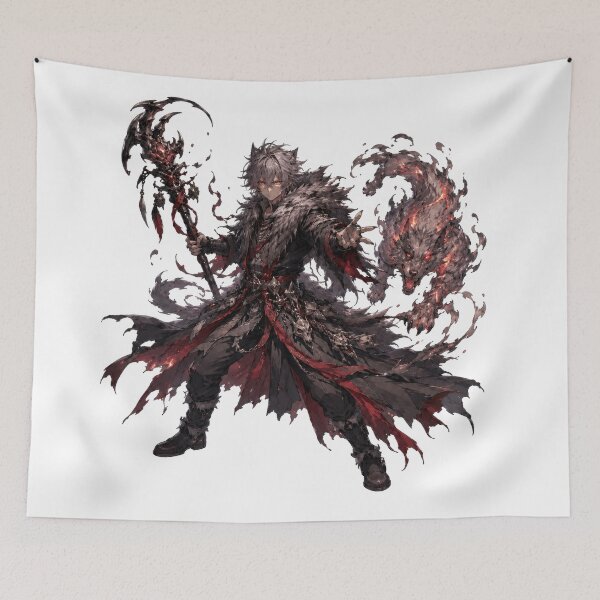 Item preview, Ashen Wolf Pyromancer designed and sold by jgvisualarts.