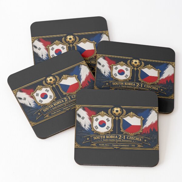 Item preview, Elegant Oil Artwork of  South Korea vs Czechia Soccer Match designed and sold by BrickByDream.
